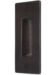 Solid Bronze Pocket-Door Flush Pull - 4 inch X 2 inch.